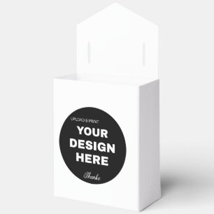 Elegant, Minimalist & Sleek Black QR Code Logo  Favor Box