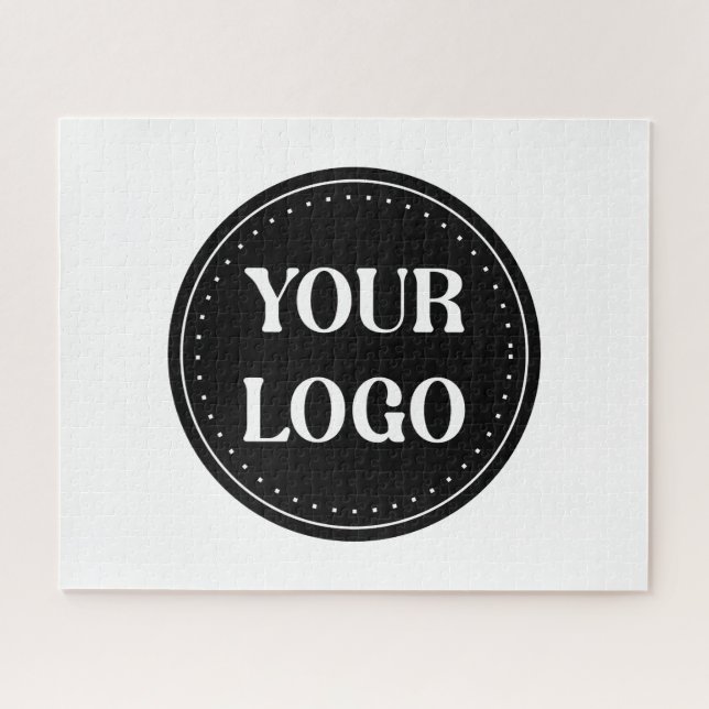 Elegant, Minimalist & Sleek Black QR Code Logo  Jigsaw Puzzle (Horizontal)