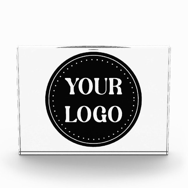 Elegant, Minimalist & Sleek Black QR Code Logo  Photo Block (Front)