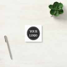 Elegant, Minimalist &amp; Sleek Black QR Code Logo  Post-it Notes