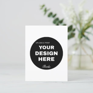 Elegant, Minimalist & Sleek Black QR Code Logo  Postcard