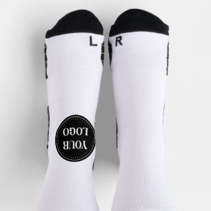 Elegant, Minimalist & Sleek Black QR Code Logo  Socks