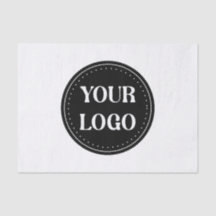 Elegant, Minimalist &amp; Sleek Black QR Code Logo  Tissue Paper