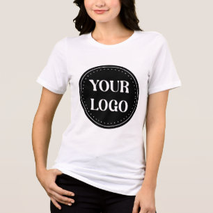 Elegant, Minimalist & Sleek Black QR Code Logo Tri-Blend Shirt