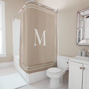 Elegant Minimalist Tan Monogram