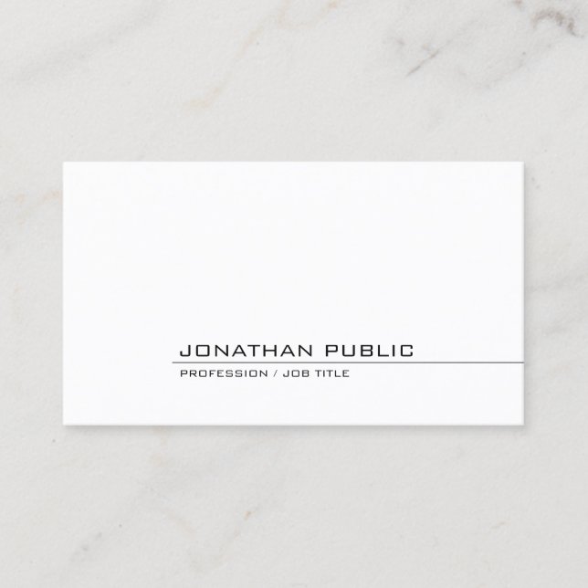 Elegant Minimalist Template Professional Modern Business Card (Front)