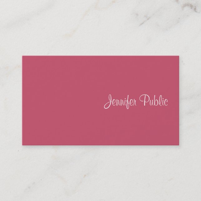 Elegant Minimalist Template Red Modern Simple Business Card (Front)
