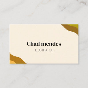 Elegant minimalist terracotta business card
