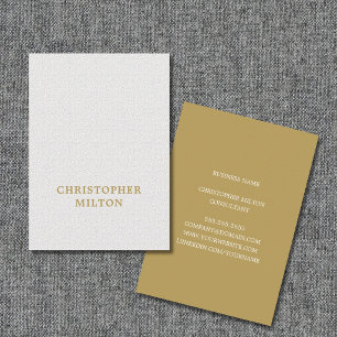 Elegant Minimalist Texture White Brown Consultant Business Card