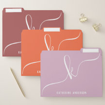 Elegant Minimalist Three Colours Monogram Name