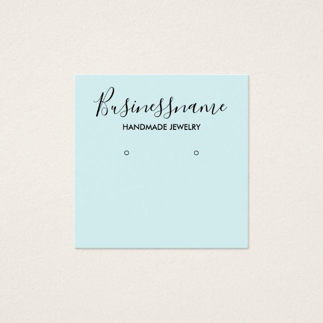 Elegant minimalist trendy earring display card (Front)