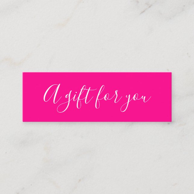 Elegant minimalist trendy pink discount card (Front)