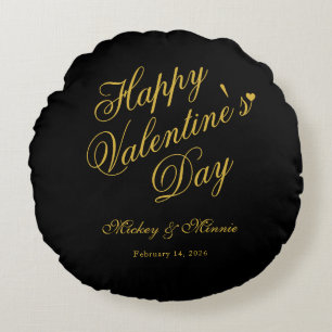 Elegant Minimalist Valentine’s Day Love Round Pillow
