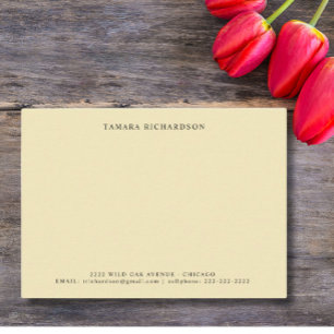 Elegant Minimalist Vanilla Personalized Card