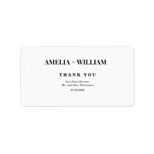 Elegant Minimalist wedding Address Label