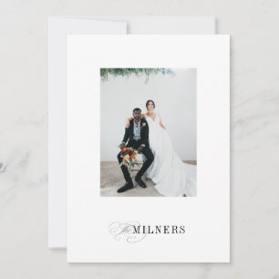 Elegant Minimalist Wedding Announcement Card