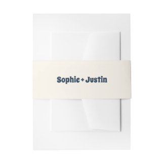 Elegant Minimalist Wedding Belly Band Invitation Belly Band