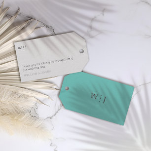 Elegant minimalist wedding gift tags
