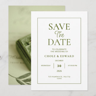 Elegant Minimalist Wedding Invitation