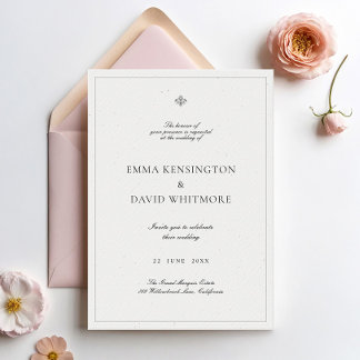 Elegant Minimalist Wedding Invitation