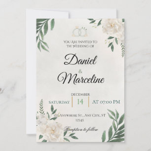 Elegant Minimalist Wedding Invitation