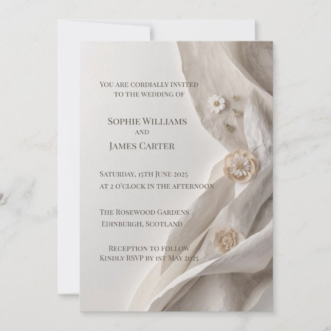 Elegant Minimalist Wedding Invitation (Front)