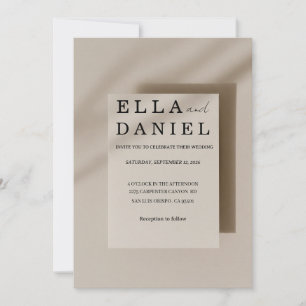 Elegant Minimalist Wedding Invitation