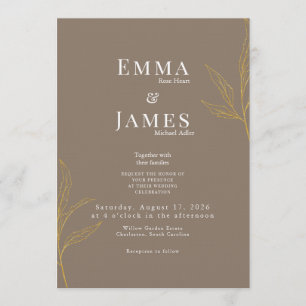 Elegant Minimalist Wedding Invitation   Modern
