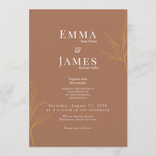 Elegant Minimalist Wedding Invitation   Modern