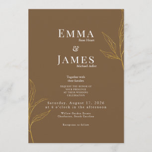 Elegant Minimalist Wedding Invitation   Modern