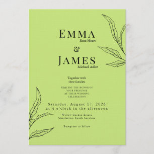 Elegant Minimalist Wedding Invitation   Modern