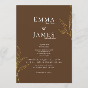 Elegant Minimalist Wedding Invitation   Modern