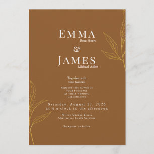 Elegant Minimalist Wedding Invitation   Modern