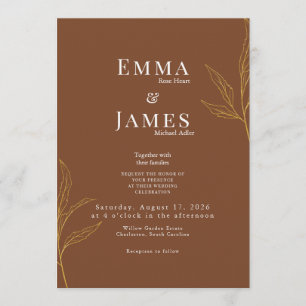 Elegant Minimalist Wedding Invitation   Modern