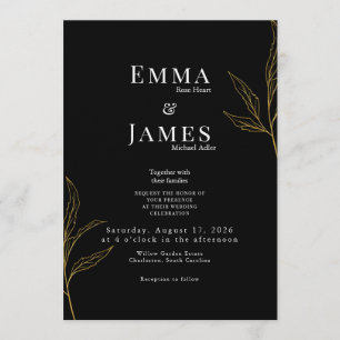 Elegant Minimalist Wedding Invitation   Modern
