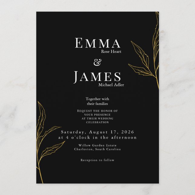 Elegant Minimalist Wedding Invitation | Modern (Front)