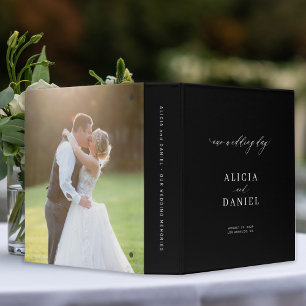 Elegant minimalist wedding memories photo album binder