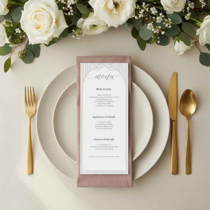 Elegant Minimalist Wedding Modern Arch Menu