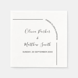 Elegant Minimalist Wedding Napkin