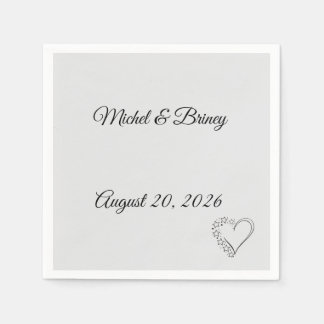 Elegant Minimalist Wedding Napkins