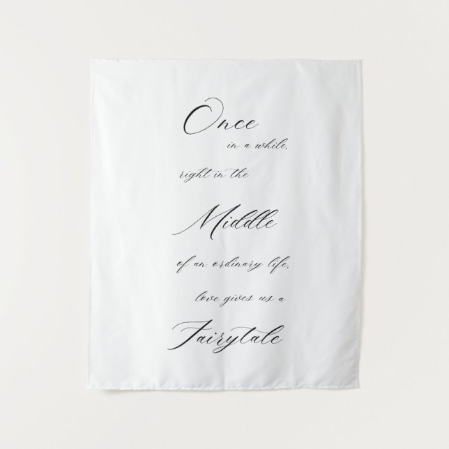 Elegant Minimalist Wedding Quote  Tapestry (Front)