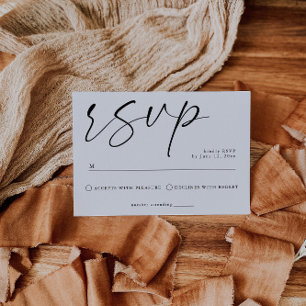 Elegant Minimalist Wedding RSVP Card