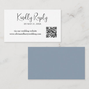 Elegant Minimalist Wedding RSVP Card QR Code