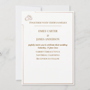Elegant Minimalist Wedding Template with Rings
