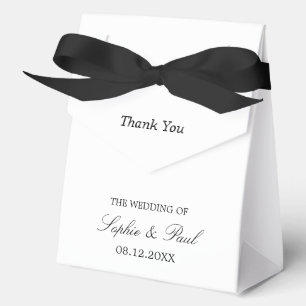 Elegant Minimalist Wedding Thank You Favour Box