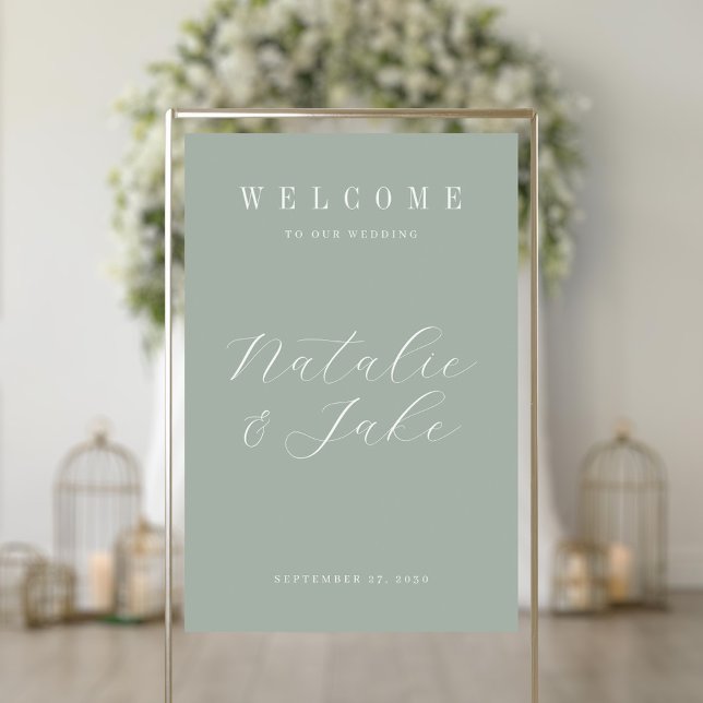 Elegant Minimalist Wedding Welcome Acrylic Sign (Creator Uploaded)