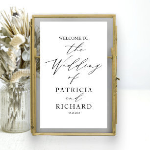 Elegant Minimalist Wedding Welcome  Poster