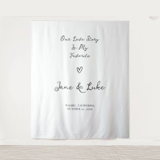 Elegant Minimalist Wedding Welcome Sign - Tapestry