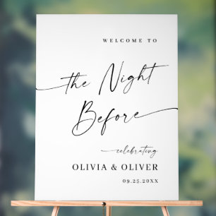 Elegant Minimalist WELCOME Rehearsal Dinner