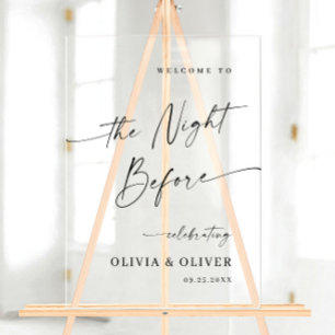 Elegant Minimalist WELCOME Rehearsal Dinner